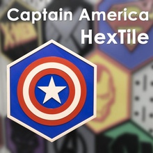 capitaine Amérique hextile tuile magnétique hexadécimal 3d print model - Mito3D