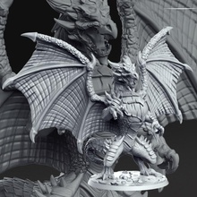 flimtrax dragon 32mm dnd jouets Jeux bête monstre rpg bleu rn estudio 3d print model - Mito3D