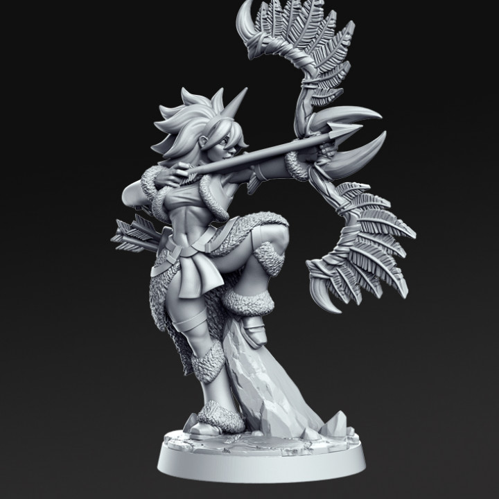 kira unicornio niña cazador 32mm dnd juguetes juegos arquero rpg arco rn estudio 3D print model - Mito3D