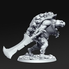 kurgh - turtle hunter 32mm dnd toys & games armor beast great monster sword rn estudio 3d print model - Mito3D