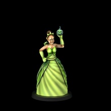 rã Principe tigela fantasia futebol Diversão engraçado verde natureza sangue miniatura bombear Disney conto Bravo grimm princesas faity tiana 3d print model - Mito3D