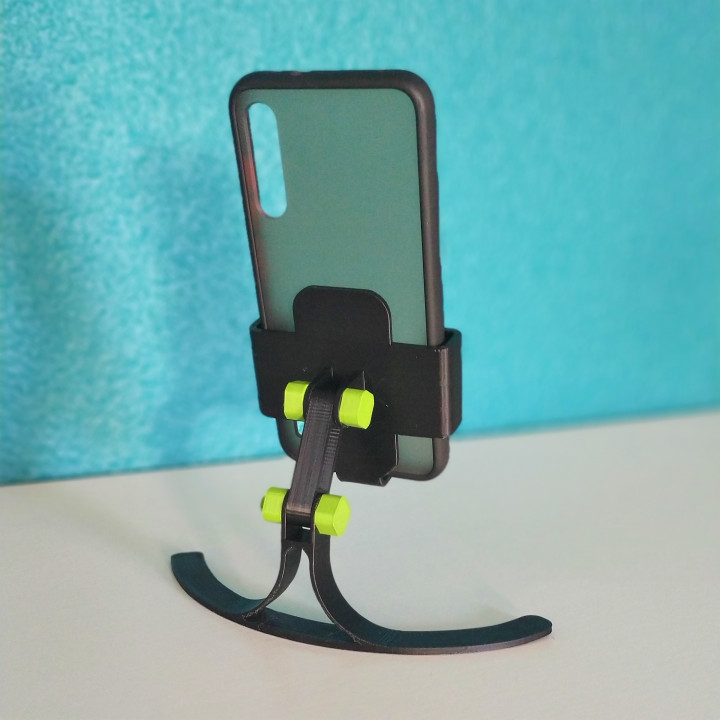 Smartphone ficar pé suporte mecânico noz parafuso portátil vis crou caniço pr sentoir 3D print model - Mito3D