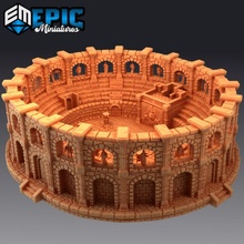 legendary arena colosseum statues roman amphitheater building fantasy medieval monster rome rpg warhammer enemy gladiator tabletop dungeon dnd pathfinder npc 3d print model - Mito3D