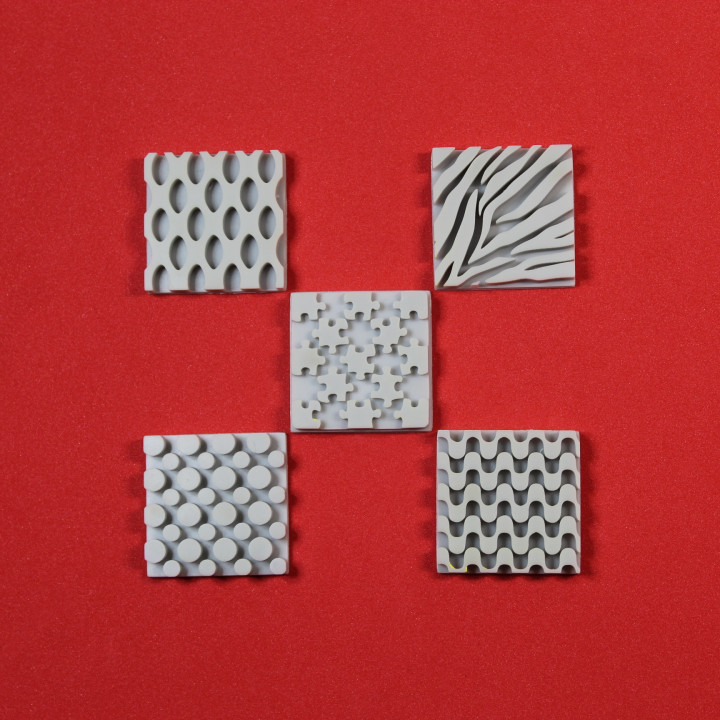 Prägungen Polymer Briefmarken Lehm Hobbys Muster Stempel Welle abstrakt Bläschen Clayembosser Polymerembosser Tonstempel Polymerstempel Embossser 3D print model - Mito3D