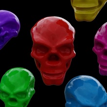 happy skull 3d print model - Mito3D