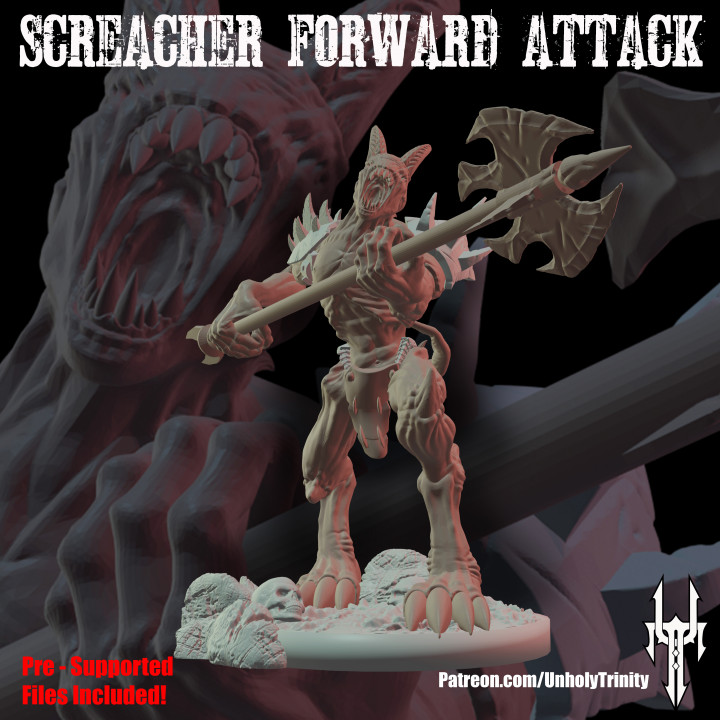 gritador ataque demônio monstro 3dprint público 2021 3D print model - Mito3D
