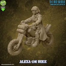 alexa bike motorcycle babe post-apoc wastelander 3d print model - Mito3D