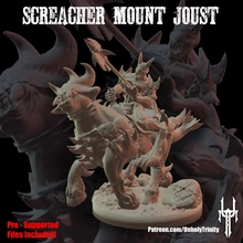 screacher monter joute démon monstre 3dprint Publique 2021 créature montée 3d print model - Mito3D