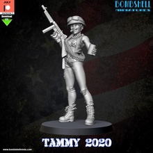 tammy tank girl 2020 military wwii babe boltaction warbirds 3d print model - Mito3D