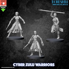 cyber zulu warriors warrior blackpanther babe 3d print model - Mito3D