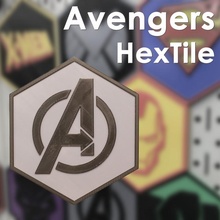 avengers hextile marvel tile magnetic hex 3d print model - Mito3D