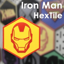 iron man hextile marvel tile magnetic hex 3d print model - Mito3D