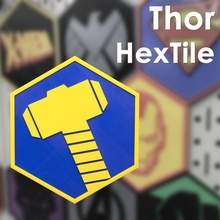 thor hextile marvel tile magnetic hex 3d print model - Mito3D