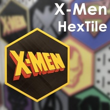 x-men hextile marvel tile magnetic hex 3d print model - Mito3D