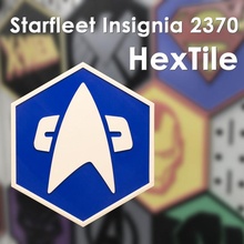 Starfleet insigne 2370 hextile étoile tuile magnétique randonnée hexadécimal 3d print model - Mito3D