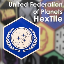 united federation planets hextile star tile magnetic trek hex 3d print model - Mito3D