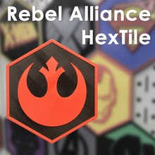 rebel alliance hextile star tile magnetic wars hex 3d print model - Mito3D