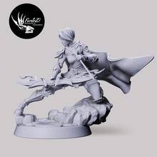 miri bistal female bow tabletop ranger dnd 32mm 75mm presupported 3d print model - Mito3D