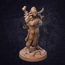 kaeng gorilla warrior - presupported armour bone dragon dungeons fighter hero mini character miniature trappers tabletop jungle dnd ttrpg lodge letona aloof 3d print model - Mito3D