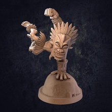 matu - presupported dragon dungeons fighter hero mask warrior character miniature tiki trappers tabletop fist hop jungle jade jump dnd punch ttrpg lodge 3d print model - Mito3D