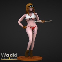 Ariane Thomas mécaniste sorcellerie femelle figurine mécanique rpg sexy femmes nu réparation table seins dnd nus éclaireur bikini gros tongs sexyworker 3d print model - Mito3D