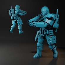 tempesta guardia shock soldato 2 maschio presupposto 40k spazio unità wargaming warhammer scifi fucile caccia ranger gioco guerra marino squadra supportato guardie 3d print model - Mito3D