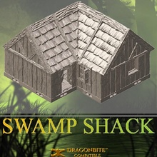 swamp sorrows - shack store building house modular terrain tiles dragonbite aether dungeonlock hovel 3d print model - Mito3D