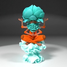 cabbage yogi free nature plant sculpture character miniature tabletop creatures dnd 3d print model - Mito3D