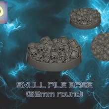 skull pile base 32mm store bones mini miniatures undead warhammer boardgame skulls terminator skullpile 3d print model - Mito3D