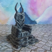 possessed stone throne dragons dungeons miniatures dnd gloomhaven ttrpg 3d print model - Mito3D