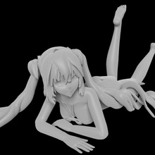 hatsune miku - bikini anime beach girl manga hatsunemiku 3d print model - Mito3D