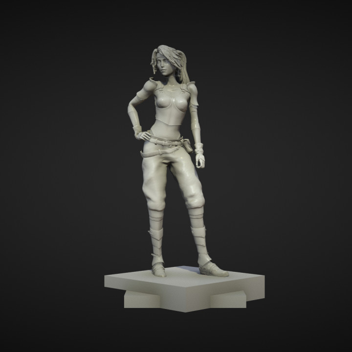 jessie raspberry - final fantasy 7 remake cute female fighter girl fan-art kick ff7 tifa fantasey shinra avalanche midgar 3D print model - Mito3D