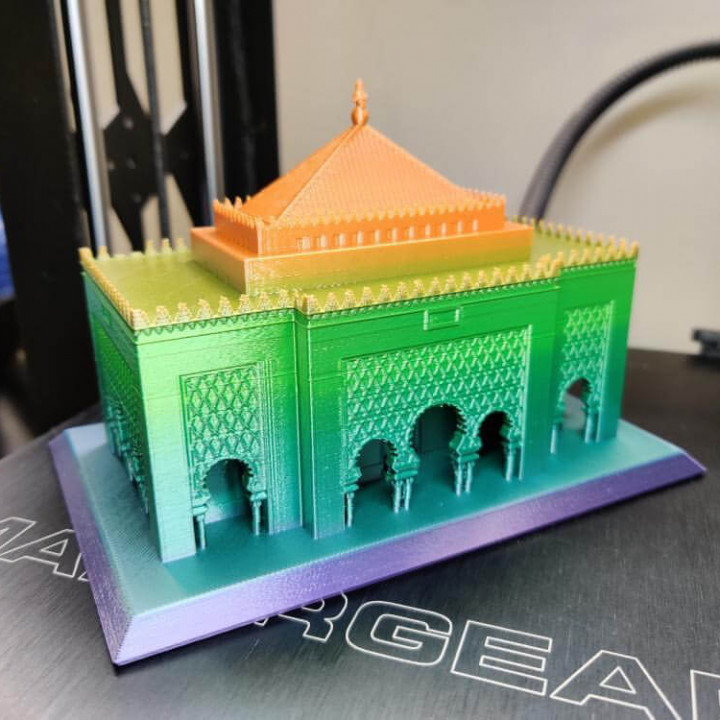 mausoleo Mahoma descuento Marruecos África arquitectura edificio tumba Monumento Arábica mezquita palacio punto referencia islam islámico minimundo Casablanca miniworld3d árabe Mohammedv 3D print model - Mito3D