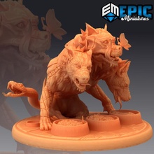 cerberus yemek yiyor başlı cehennem köpeği Hades koruma köpek fantezi baş av Ortaçağa ait rpg Warhammer düşman masaüstü zindan dnd yol bulucu Monste npc 3d print model - Mito3D