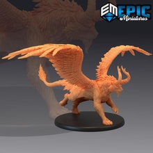 branco tigre oeste corrida alado fera rei vôo monstro patrão fantasia medieval rpg martelo guerra inimigo tampo mesa masmorra dnd 3d print model - Mito3D