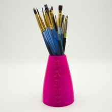 paint brush holder & garden container desktop pencilholder hotpink paintholder paintbrush sunlu 3d print model - Mito3D