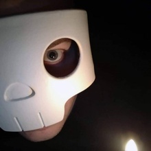 süperplastik ilham Guggimon maske sahne Kostüm oyunu Görüntüle destek giyilebilir Guggi şaşkın 3d print model - Mito3D