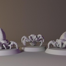 araña conjunto soportado gratis juguetes juegos animal insecto criatura dragones mazmorras miniaturas nido miniatura muerto juego mesa minis viva d arañas Stormforge 3d print model - Mito3D