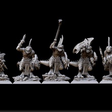 scinco cacciatori spada giocattoli Giochi warhammer uomini lucertola ageofsigmar aos serafone raventwinminiatures 3d print model - Mito3D