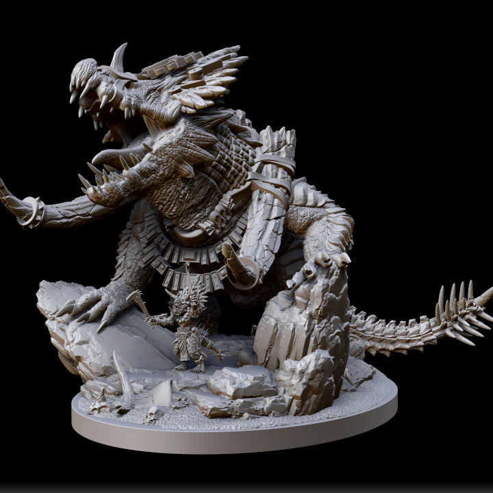 sauro calamità giocattoli Giochi warhammer uomini lucertola ageofsigmar aos serafone raventwinminiatures 3D print model - Mito3D