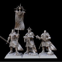 forlons command group standard bearer 2 weapons toys & games warhammer ageofsigmar aos bretonnia raventwinminiatures equitaine 3d print model - Mito3D