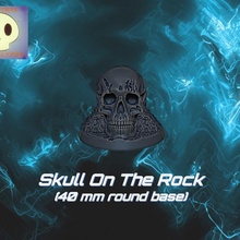 skull rock 40mm base toys & games 40k figurines miniatures rpg skeleton undead warhammer boardgame skulls apocalypse admiral rocks dnd 3d print model - Mito3D
