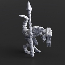 ratfolk - spear 02 pre-supported skaven 3d print model - Mito3D