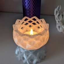 galenbrook & garden tea light holder candle 3d print model - Mito3D