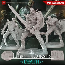 legions cursed death toys & games army rpg skull tiger undead warhammer zombie tabletop dnd pathfinder necromancer dnd5e necro skeletons presupported supported pre skel 3d print model - Mito3D