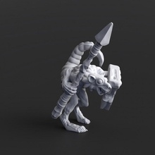 ratfolk - spear 03 pre-supported toys & games skaven 3d print model - Mito3D
