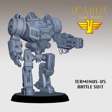 mecha terminus-v5 toys & games robot sci-fi science soldier vehicle wargaming miniature fiction suit wargame armored sci fi wargamming 3d print model - Mito3D