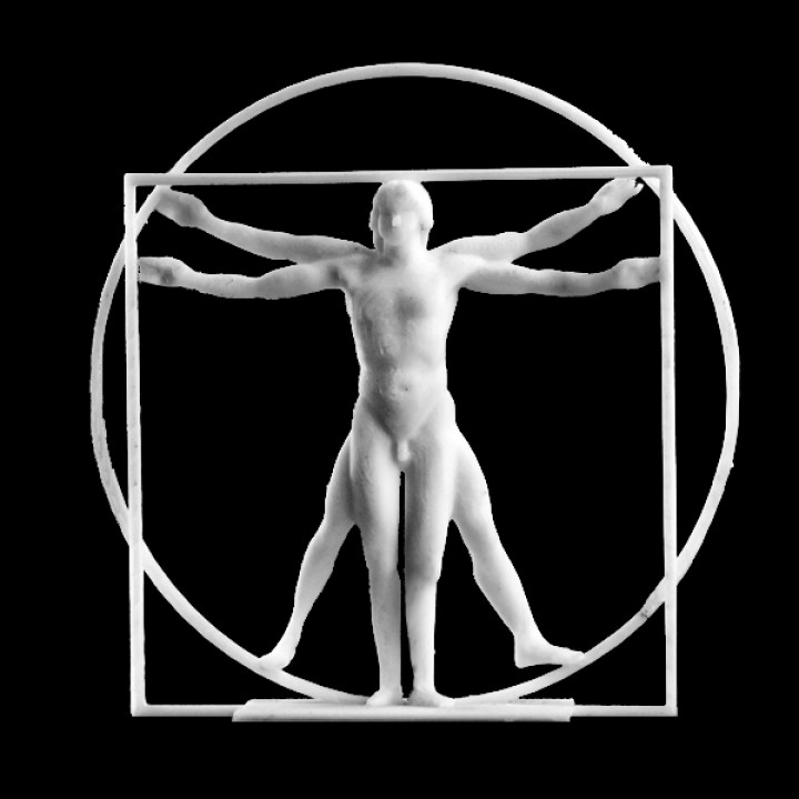 Vitruvius adamı heykel belgrave square london tarama twentiethcentury fifteenthcentury leonardodavinci thevitruvianman 3D print model - Mito3D