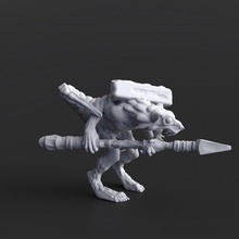 ratfolk - spear 04 pre-supported toys & games skaven 3d print model - Mito3D