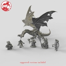 nani barbaro goblin Drago bundle 4 tavola dungeon fantasia gioco mini miniature rpg nano tavolo d pre supported swargard 3d print model - Mito3D